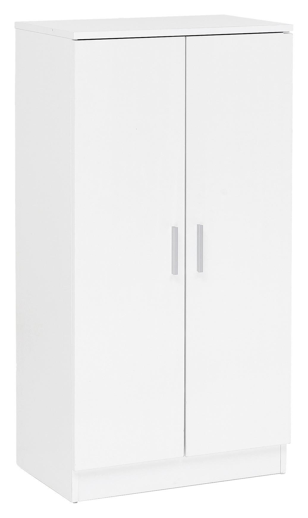 Skříňka na boty wl5.269 bílá - bílá/barvy stříbra, Konvenční, kov/kompozitní dřevo (55/108/35cm) - MID.YOU