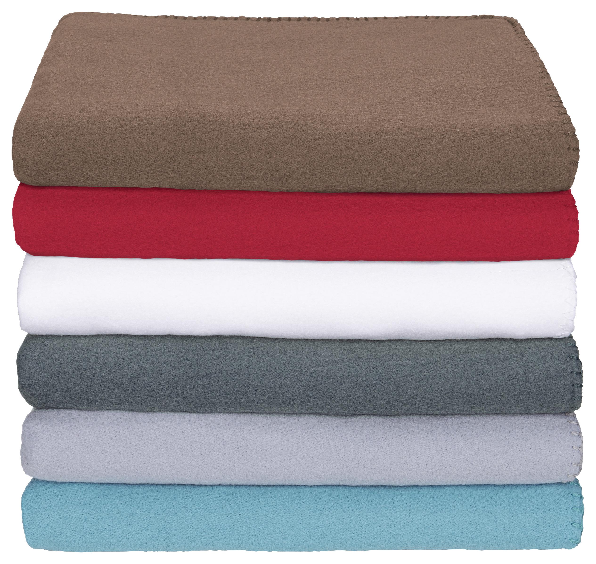 Fleecedecke Tina Weiß 130x160 Cm - Weiß, KONVENTIONELL, Textil (130/160cm) - Ondega