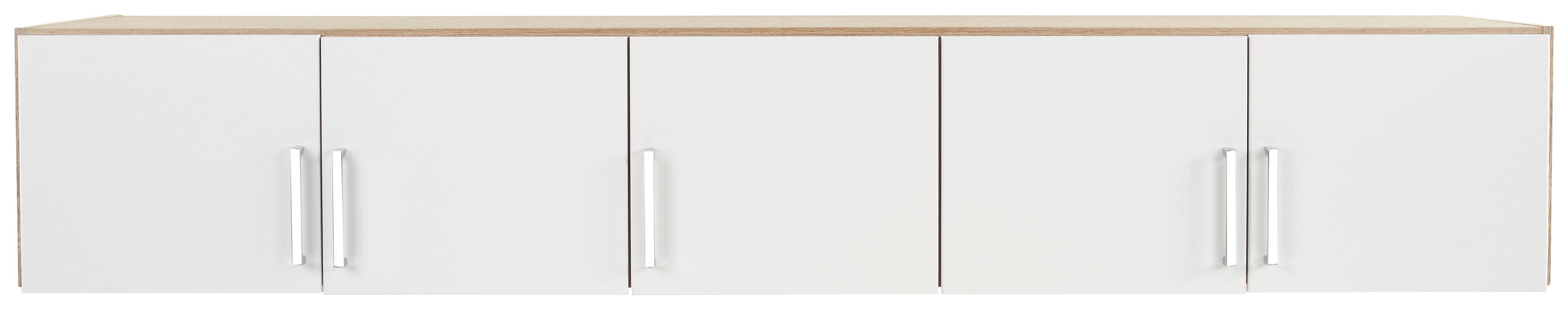 Aufsatzschrank Wien02 B:226cm Weiß/ San Remo Eiche Dekor - Eichefarben/Weiß, KONVENTIONELL, Holzwerkstoff (226/39/54cm)