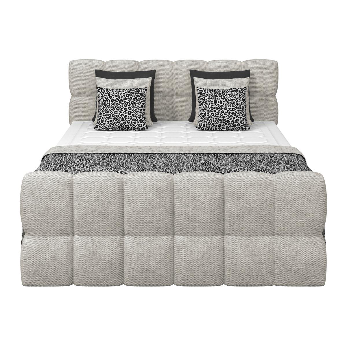 Boxspringbett Brisbane inkl. Bettkasten 160x200 - Ecru/Schwarz, Trend, Holz/Holzwerkstoff (160/200cm) - Sembella