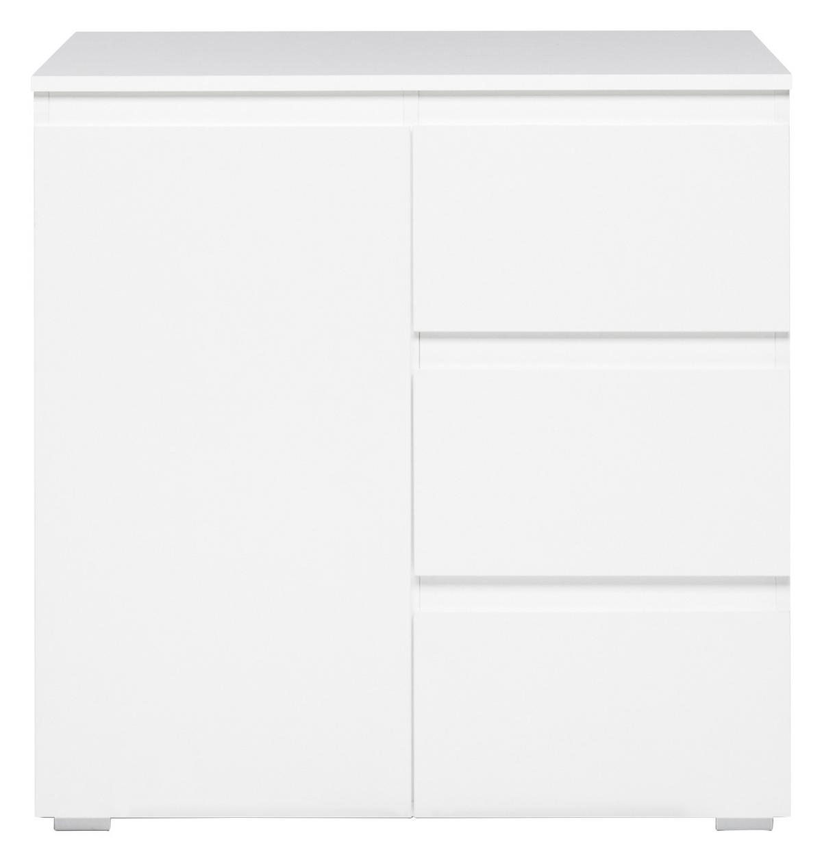 Kommode 80cm Image, Weiß - Weiß, KONVENTIONELL, Holzwerkstoff (80/80/40cm) - Livetastic