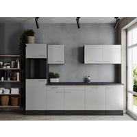 Küchenleerblock Oliver Grau, Weiß B: 280 Cm - Weiß/Grau, Design, Holzwerkstoff (280cm) - Respekta