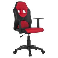 Jugenddrehstuhl Kid Racer Al Rot/Schwarz - Rot/Schwarz, Basics, Kunststoff (54/90-100/48cm) - MID.YOU