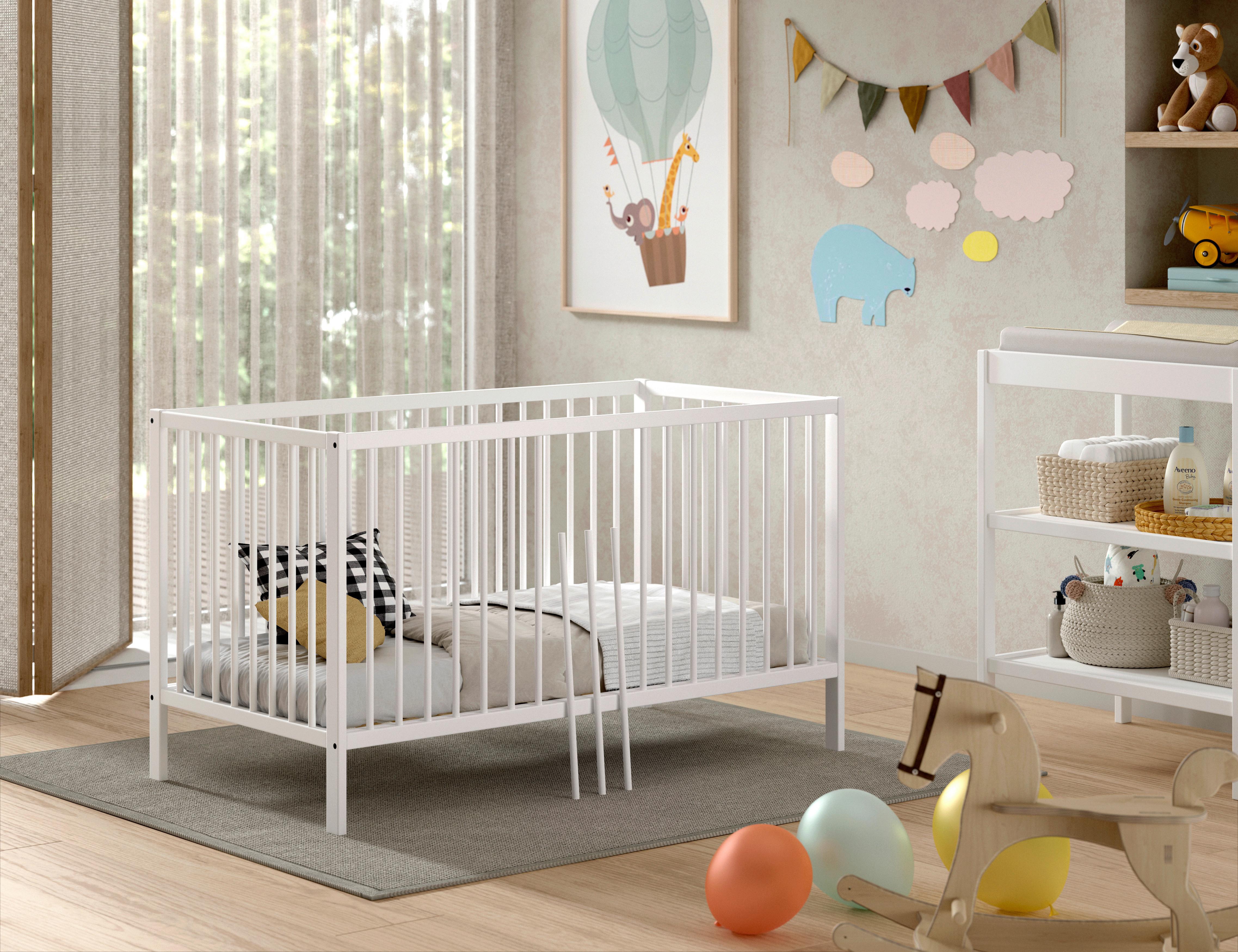 Kinder-/Juniorbett Dino - Weiß, MODERN, Holz (70/140cm) - MID.YOU