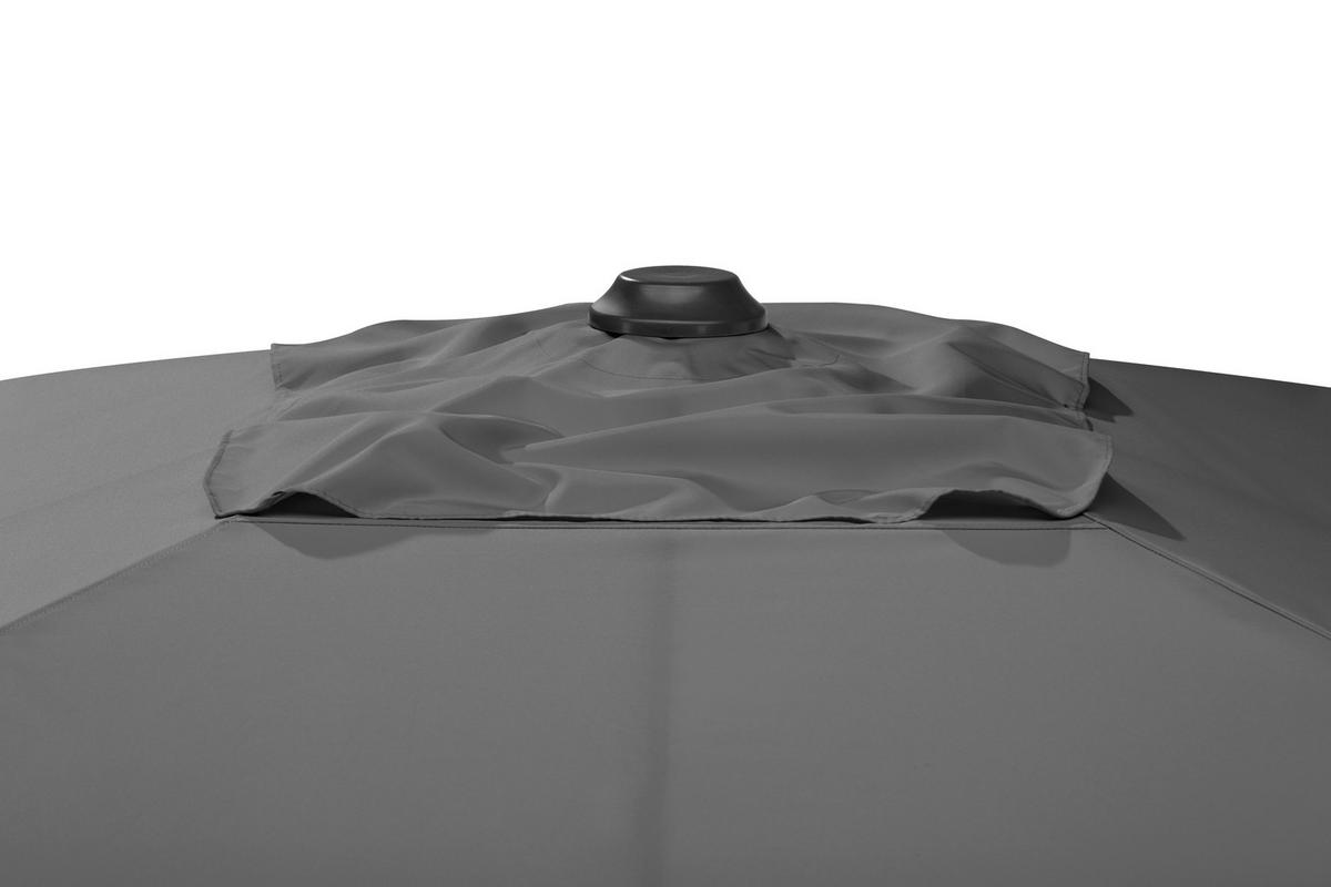 Ampelschirm Rhodos Twist BxHxT: 322x276x350 cm Anthrazit - Anthrazit, Basics, Textil/Metall (322/276/350x260cm) - Schneider
