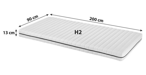 Komfortschaummatratze Star 90x200cm H2 H: 13 cm - Weiß, Textil (90/200cm) - Primatex
