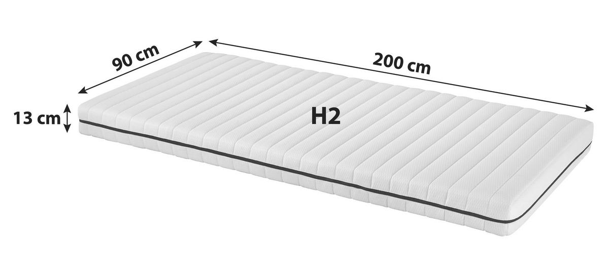 Pěnová Matrace Star 90x200cm, H2 - bílá, textil (90/200cm) - Primatex