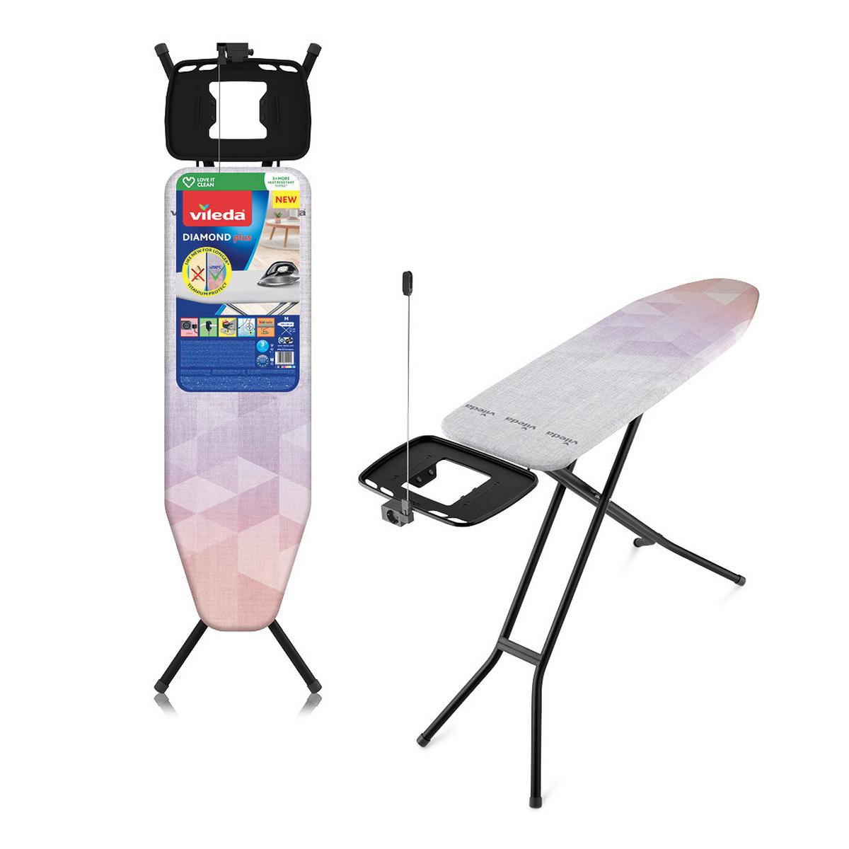 Žehliaca doska DIAMOND PLUS - viacfarebná, Basics, plast (44/169/6,5cm) - Vileda