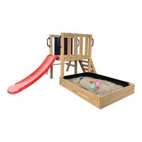 SPIELTURM MIT RUTSCHE ROT - Rot/Braun, Basics, Holz/Kunststoff (208,7/88/215cm) - Ambia Garden