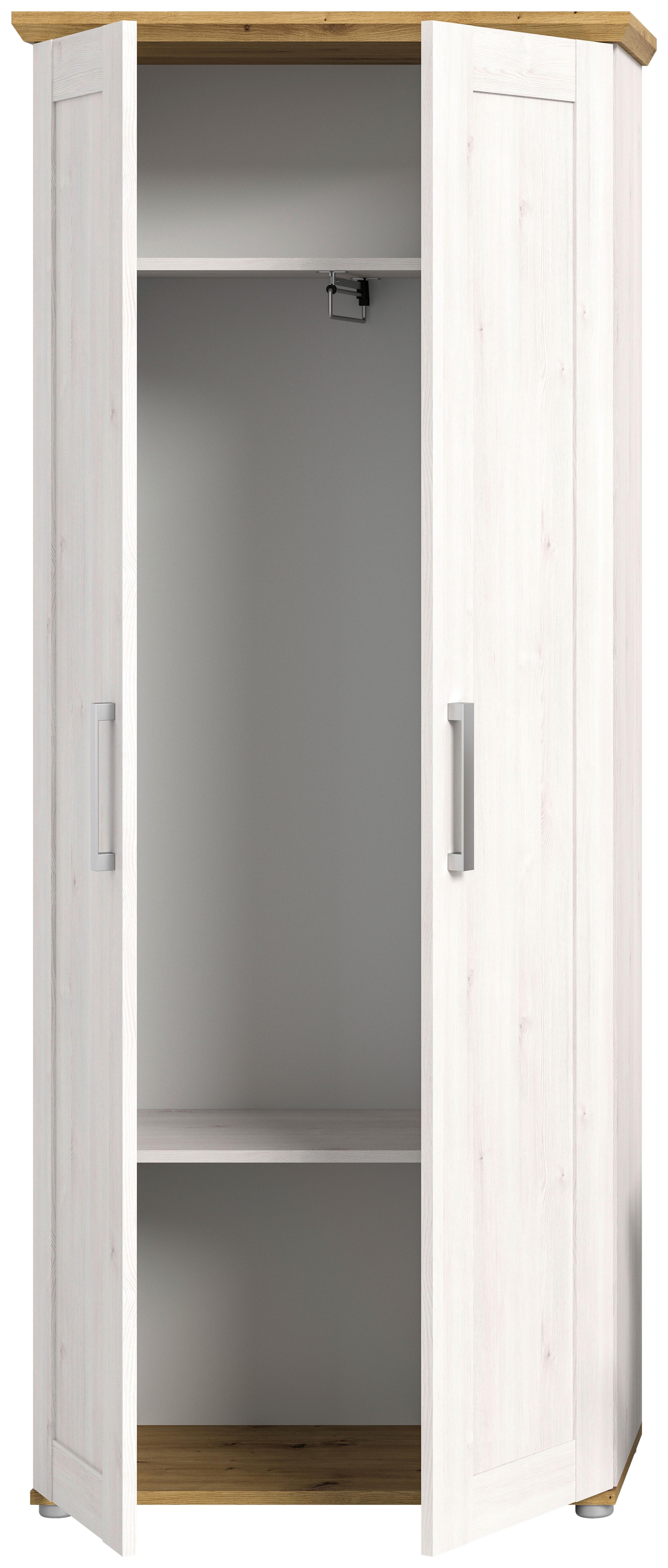 Garderobenschrank Verona Lärche B: 78 cm - Silberfarben, KONVENTIONELL, Holzwerkstoff (78/194/37cm) - MID.YOU