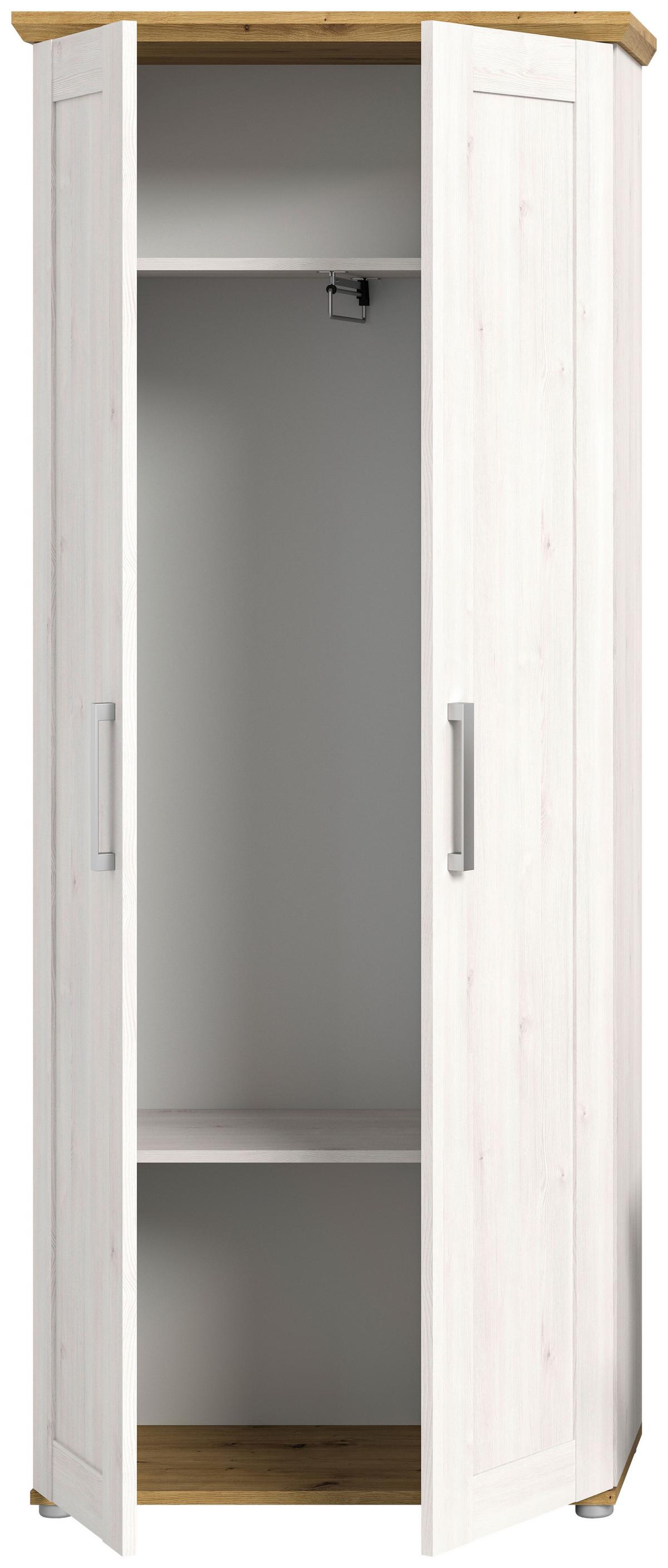 Garderobenschrank Verona Lärche B: 78 cm - Silberfarben, KONVENTIONELL, Holzwerkstoff (78/194/37cm) - MID.YOU