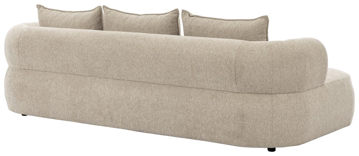 Bigsofa Ferro Beige B: 240 Cm - Beige/Schwarz, Design, Textil (240/76/122cm) - Livetastic