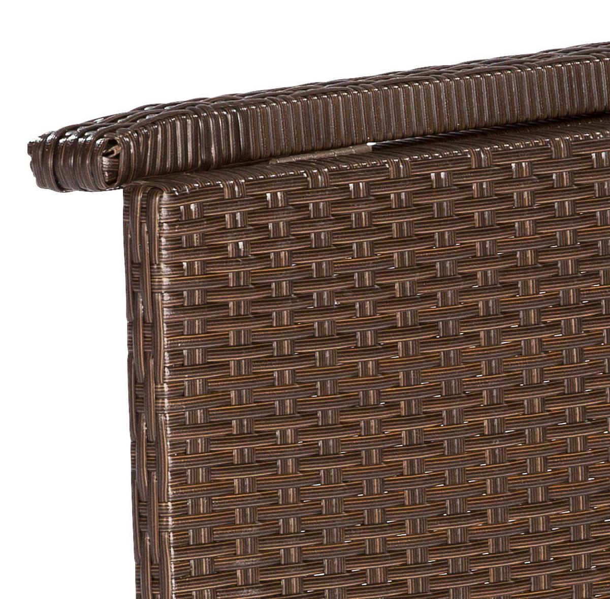 Gartentisch Klappbar Metall/Kunststoff L: 90 cm - Braun, KONVENTIONELL, Kunststoff/Metall (90/50/75cm) - Gardenson