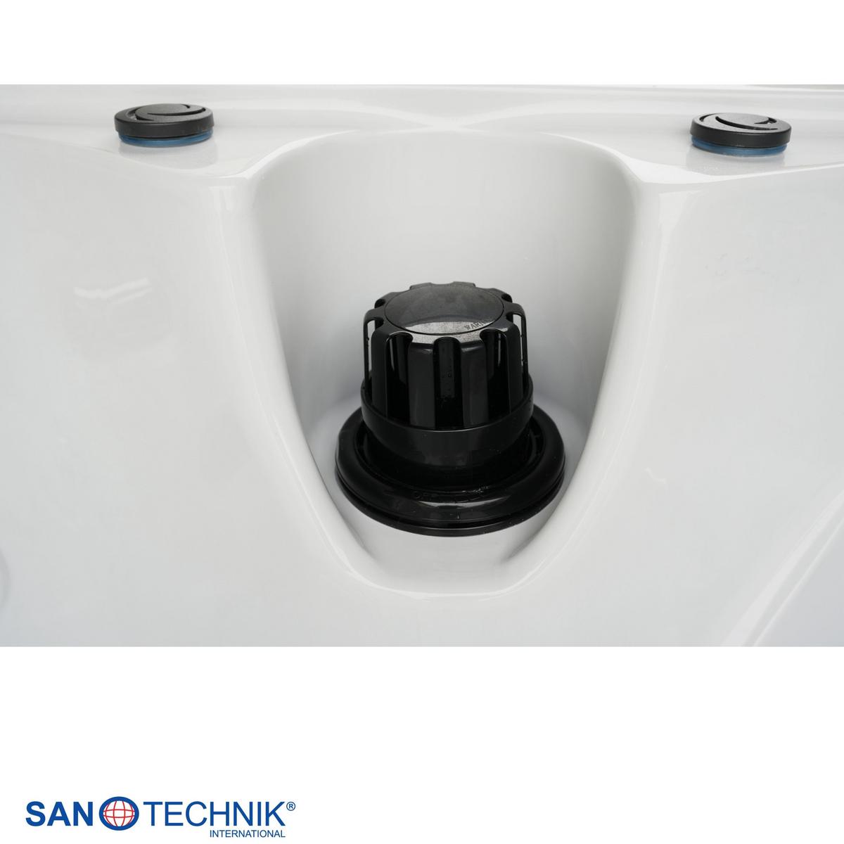 Whirlpool Parma, mit Abdeckung 180x160x76 cm - Grauweiß, KONVENTIONELL, Kunststoff (180/160/76cm) - Sanotechnik