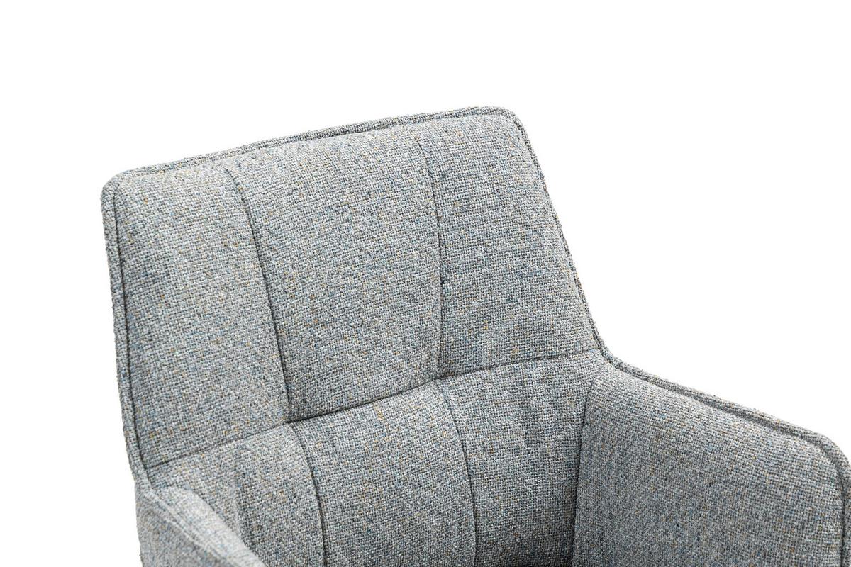 Armlehnstuhl Lilith Grau Sitzfl. 180° drehbar, B: 59cm - Schwarz/Grau, KONVENTIONELL, Textil/Metall (59/89,5/63cm) - MID.YOU