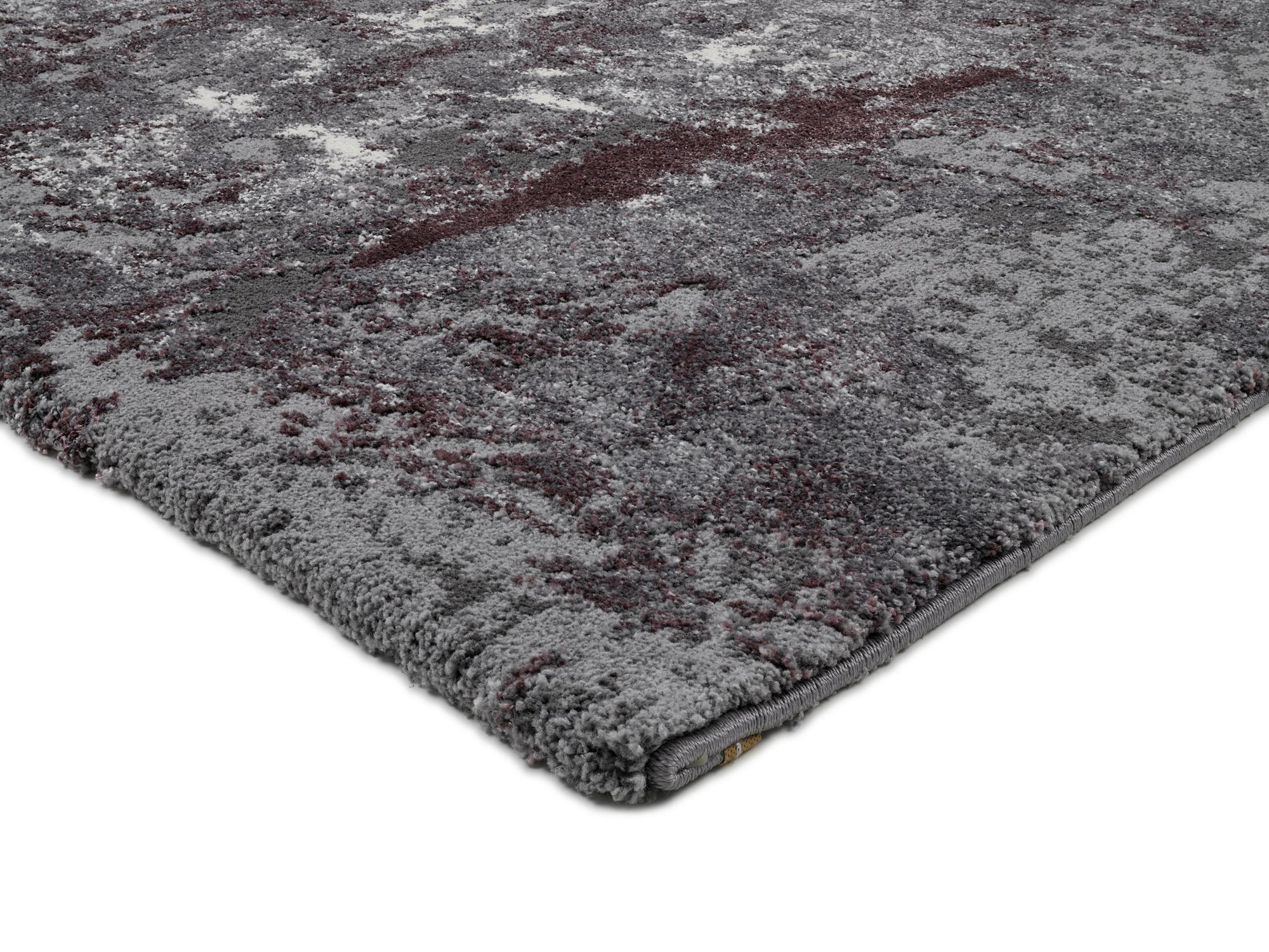 Webteppich Aubergine/Beige Timeline Quantum 80x150 cm - Beige/Aubergine, Design, Textil (80/150cm) - Novel