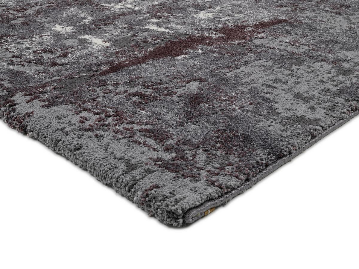 Webteppich Aubergine/Beige Timeline Quantum 140x200 cm - Beige/Aubergine, Design, Textil (140/200cm) - Novel