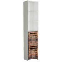 Hochschrank Flonali Weiß/Eichefarben B: 34 cm - Eichefarben/Weiß, Trend, Holzwerkstoff (34/164/28cm) - MID.YOU