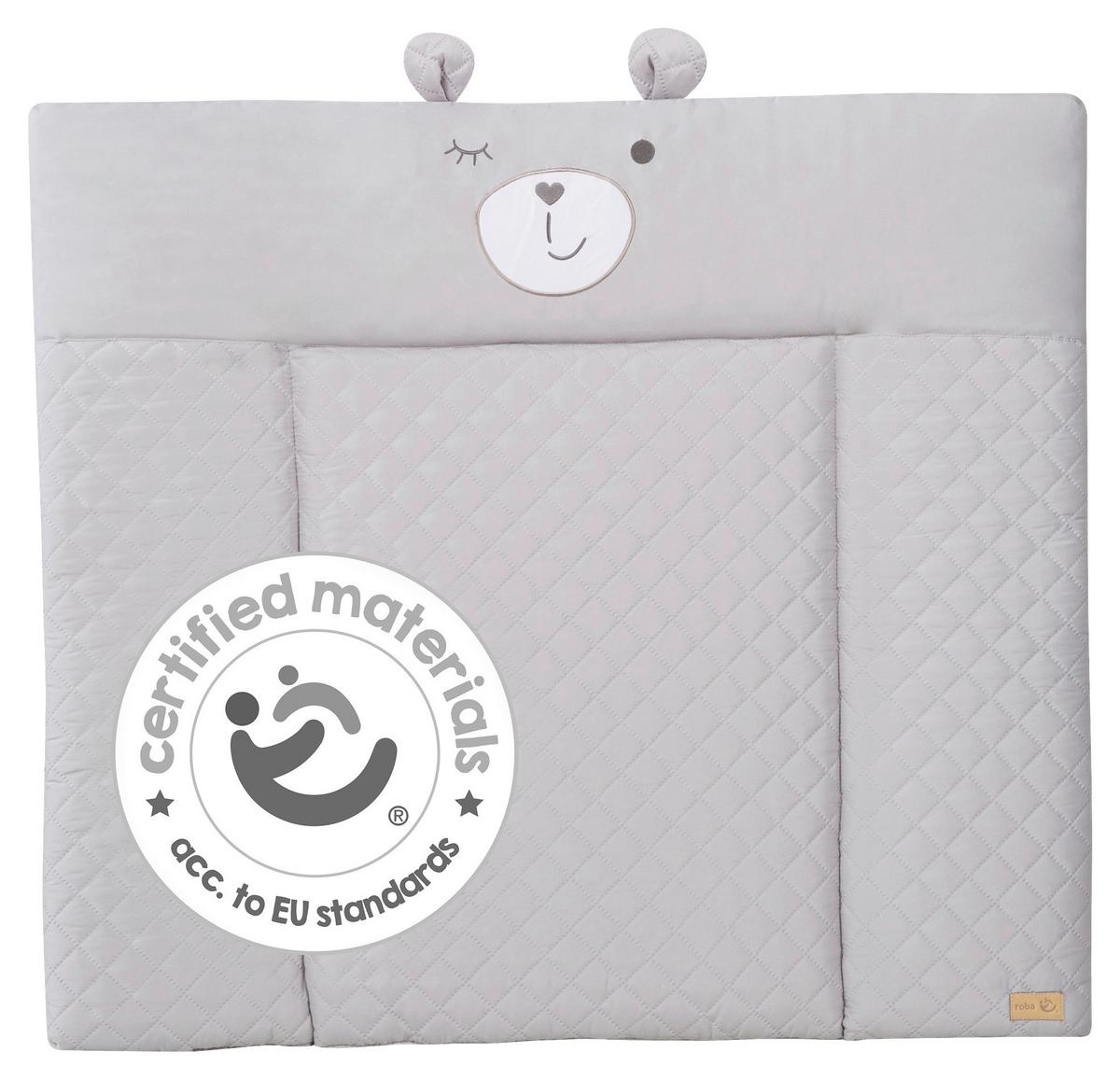 Prebaľovacia podložka BEAR GRAU, 85x75 cm - sivá, Konventionell, textil (85/4/75cm)