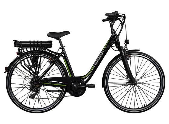 Elektrofahrrad Alu City Pedelec Adore Versailles 28' - Schwarz/Grün, MODERN, Metall Elektrofahrrad Alu City Pedelec Adore Versailles 28' - Schwarz/Grün, MODERN, Metall