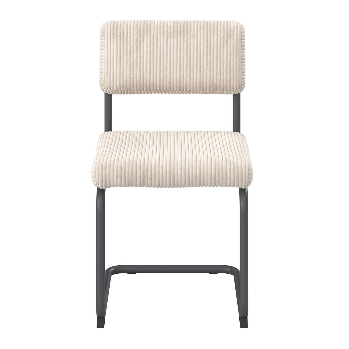 HOUPACÍ ŽIDLE ALFREDO - černá/béžová, Moderní, kov/dřevo (47/86/56cm) - Bessagi Home