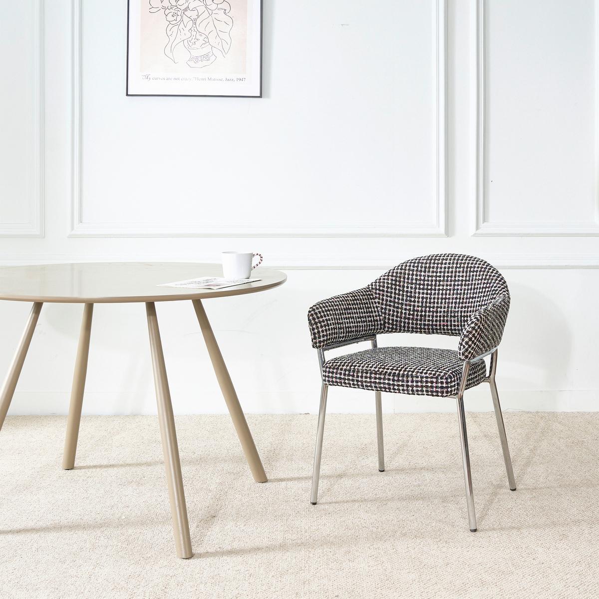 KŘESLO COCO -TREND- - barvy chromu/vícebarevná, Moderní, kov/textil (60/60/60cm) - Premium Living