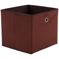 Skládací Krabice Cubi New - hnědá, Moderní, karton/textil (30/30/30cm)