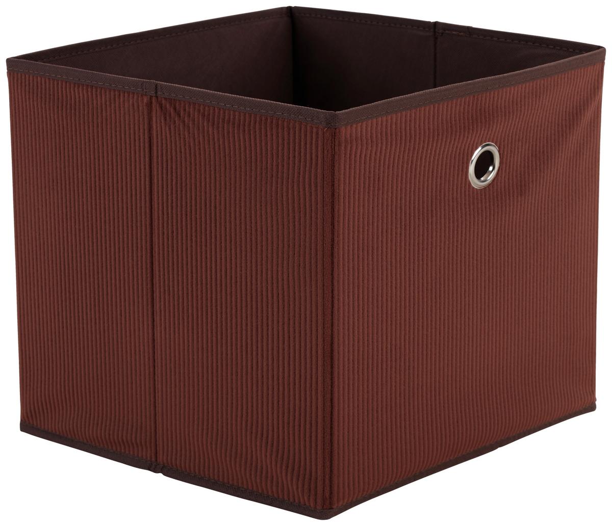 SKLÁDACÍ KRABICE CUBI NEW - hnědá, Moderní, karton/textil (30/30/30cm)
