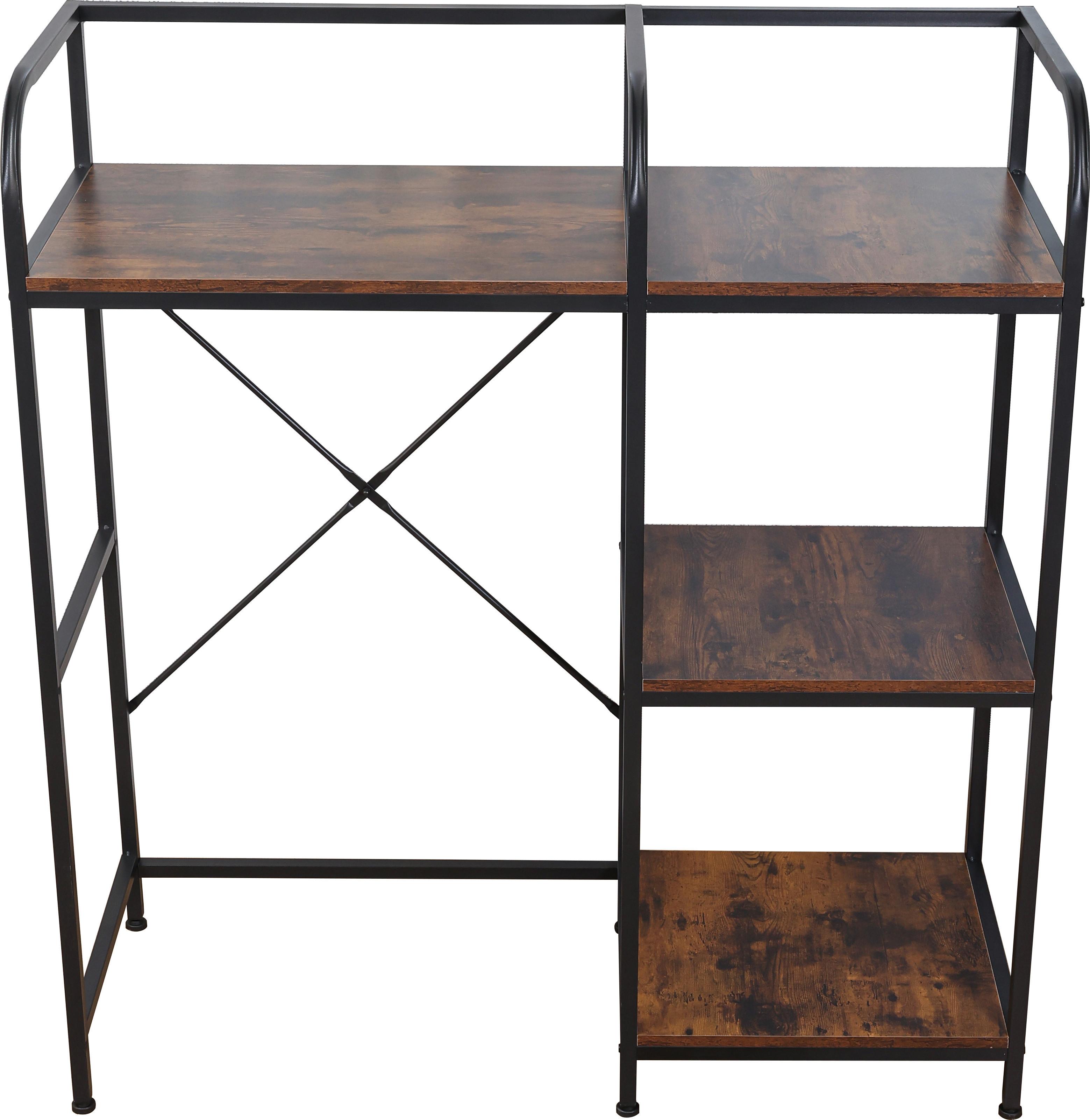 Waschmaschinenregal Respekta - Schwarz/Braun, KONVENTIONELL, Holzwerkstoff/Metall (127/117,5/45cm) - Homezone