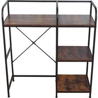 Waschmaschinenregal Respekta - Schwarz/Braun, KONVENTIONELL, Holzwerkstoff/Metall (127/117,5/45cm) - Homezone