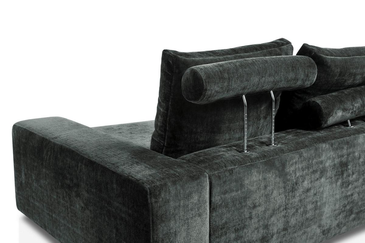 Bigsofa Be Relaxed - Dunkelgrün/Schwarz, MODERN, Textil (314/67/125cm) - MID.YOU