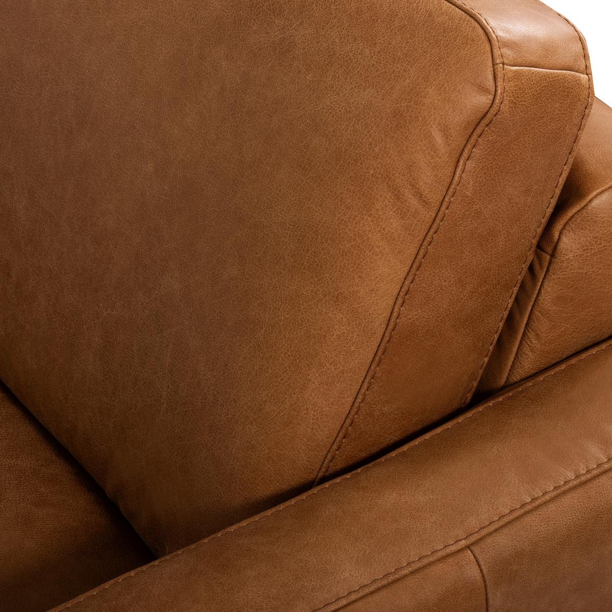 2-Sitzer-Sofa Spring, Cognac 157 cm - Cognac/Schwarzchrom, Design, Leder (157/85/92cm) - Livetastic