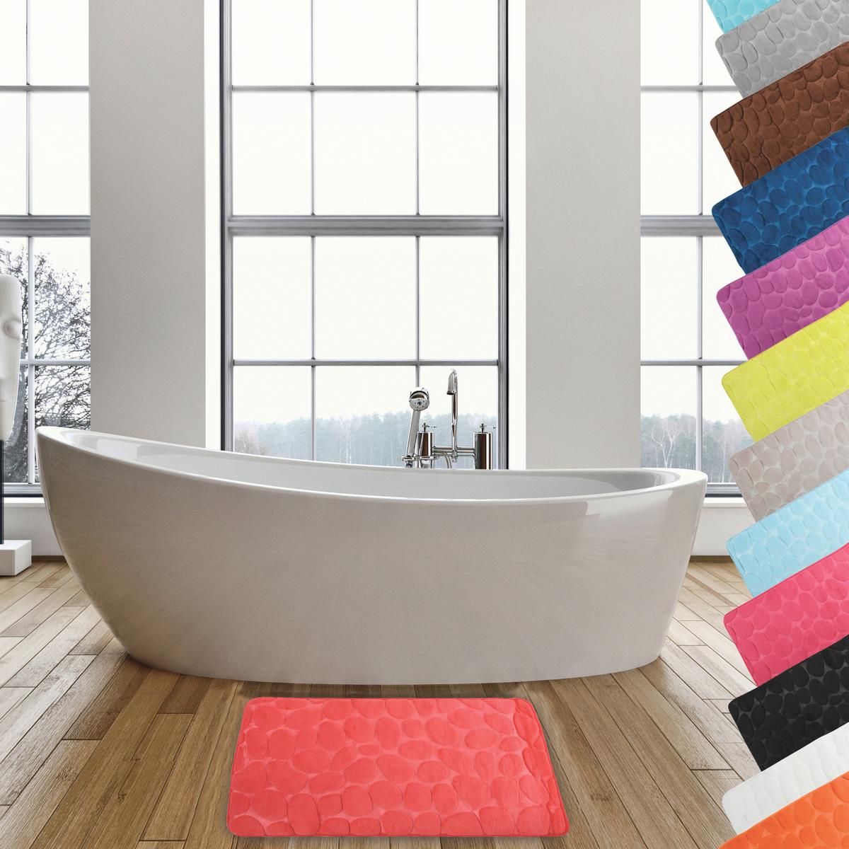BADEMATTE GALETS ROT - Rot, Basics, Textil (50/80cm) - MSV