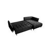 Ecksofa mit Schlaffunktion & Bettkasten Monte Carlo Schwarz - Schwarz, Trend, Textil (290/160cm)