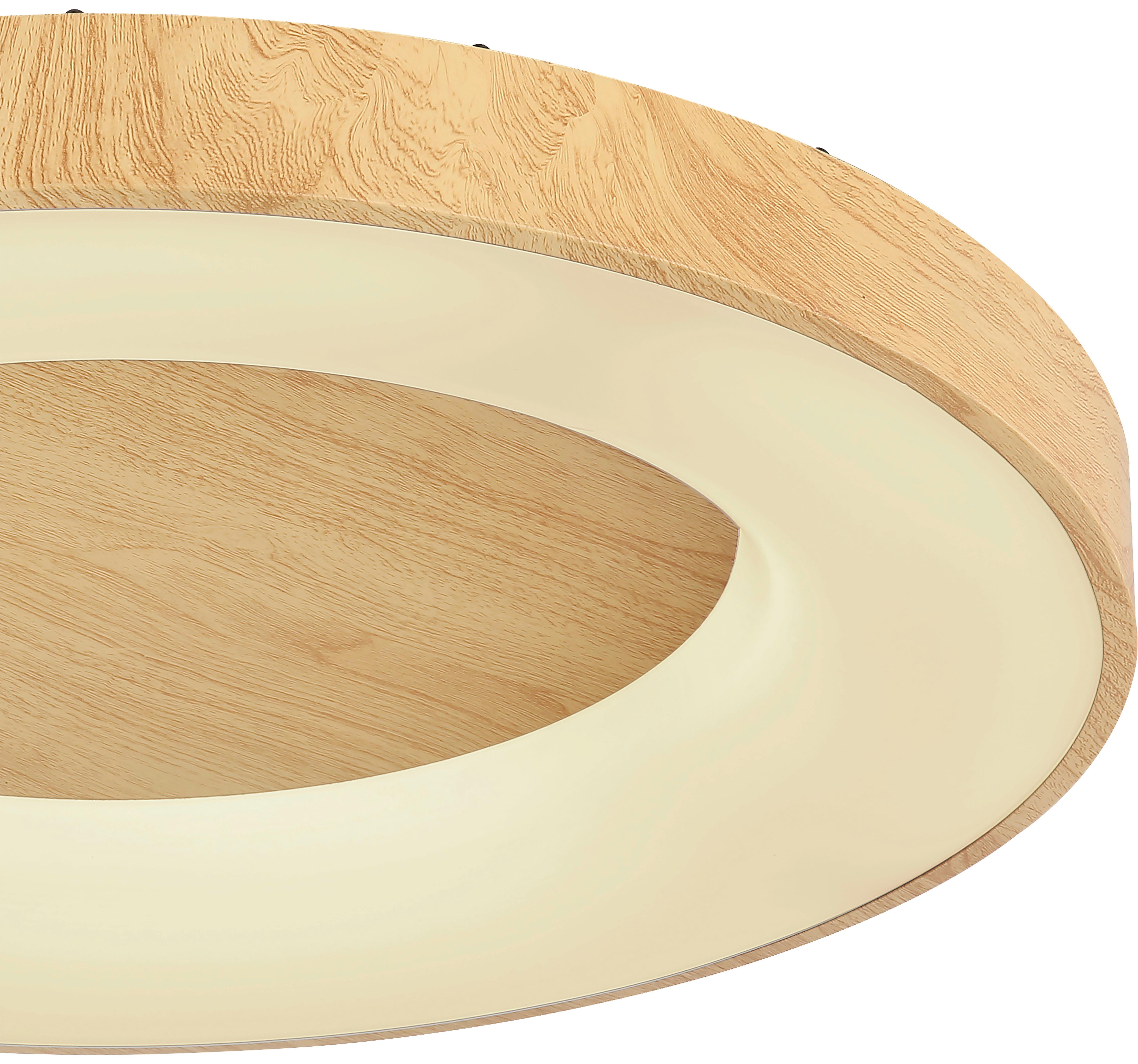 LED stropné svietidlo Luzia, max. 42 Watt - biela/farba duba, kov/plast (60/10cm) - Premium Living