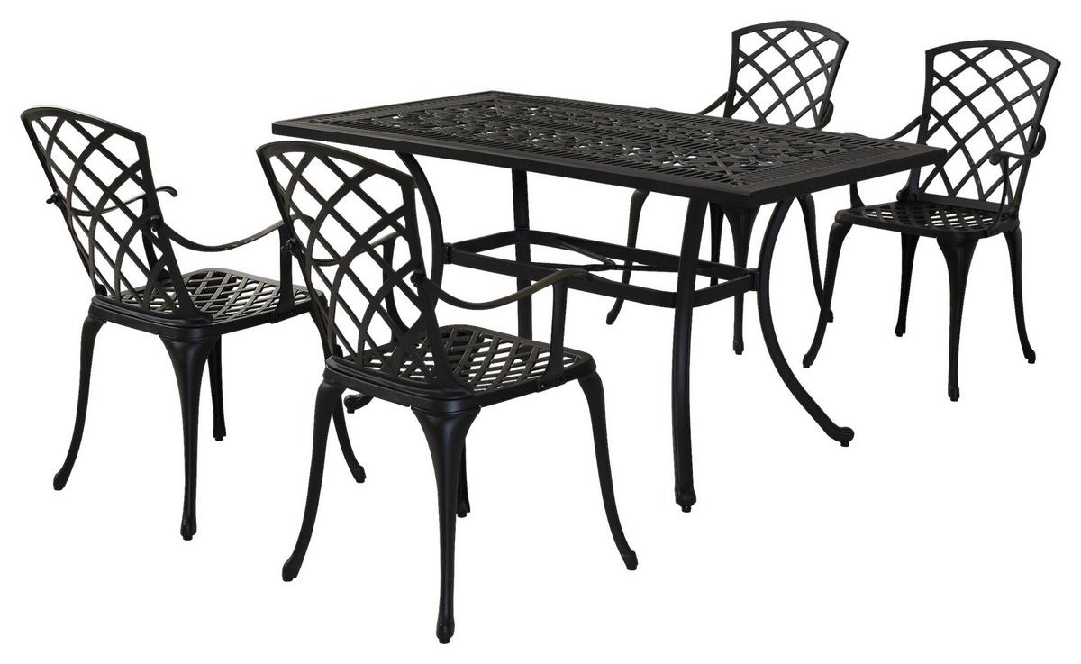 Gartenset Rhodos - Graphitfarben, MODERN, Metall - Gardenson