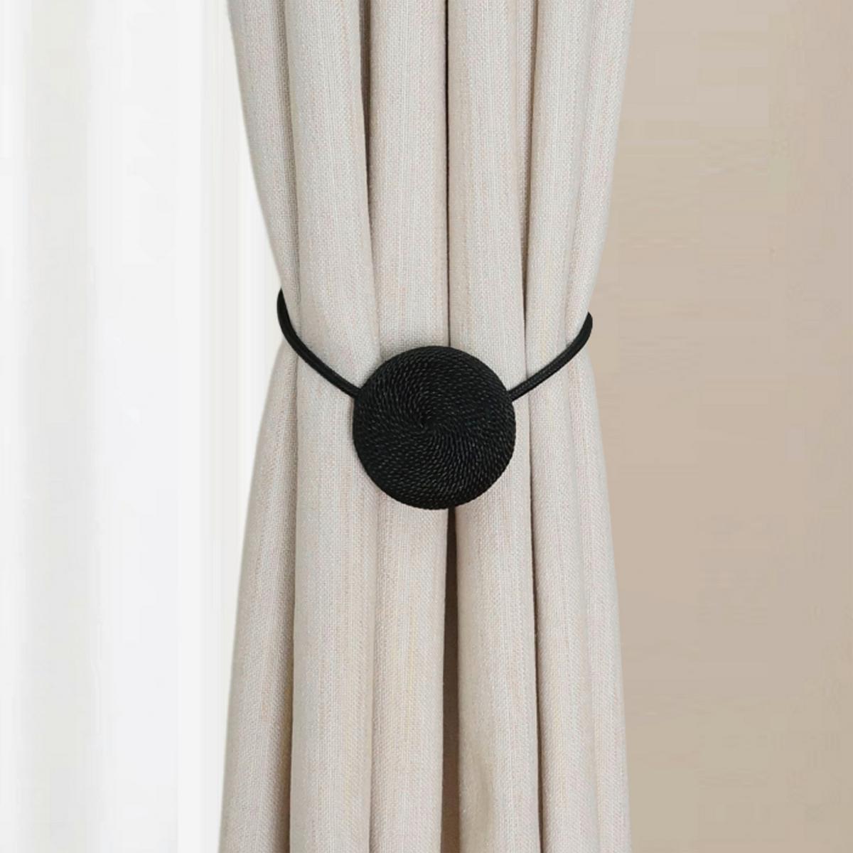 Raffhalter Cord - Beige/Schwarz, MODERN, Holz/Textil (38cm) - Luca Bessoni