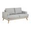 Zweisitzer-Sofa Norwich Jersey - Eichefarben/Hellgrau, Design, Textil (165,0/81,0/92,0cm) - Carryhome Zweisitzer-Sofa Norwich Jersey - Eichefarben/Hellgrau, Design, Textil (165,0/81,0/92,0cm) - Carryhome