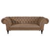 3-Sitzer-Sofa Preston Cappuccino B: 232 cm - Braun/Cappuccino, Design, Textil (232/79/97cm) - Livetastic