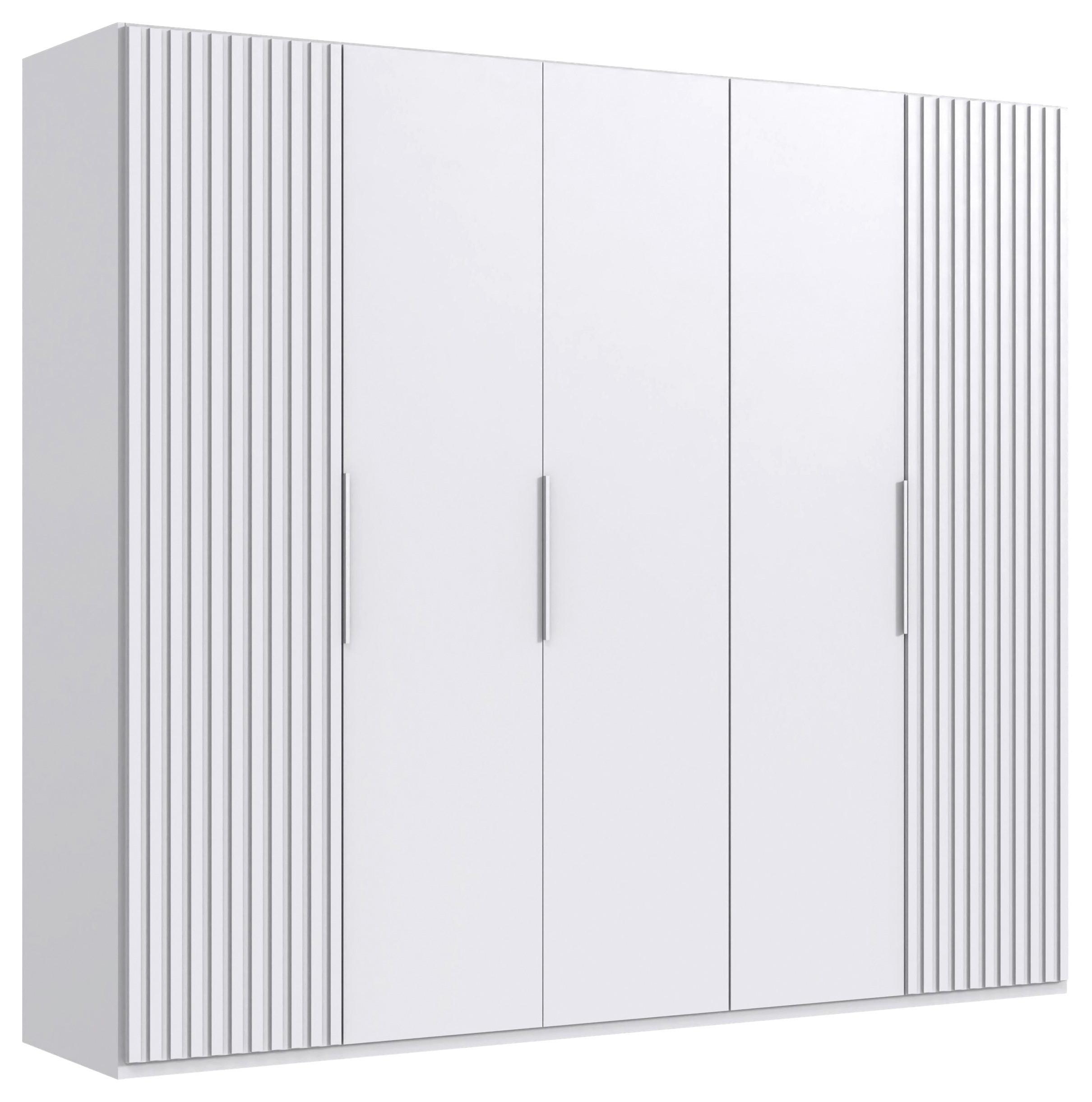 Drehtürenschrank Andorra Weiß B: 250 Cm - Weiß, MODERN, Holzwerkstoff (250/216/58cm) - MID.YOU