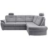 Eckschlafsofa Rosali Silberfarben S: 264x180 Cm - Chromfarben/Silberfarben, MODERN, Textil (264/180cm) - Livetastic