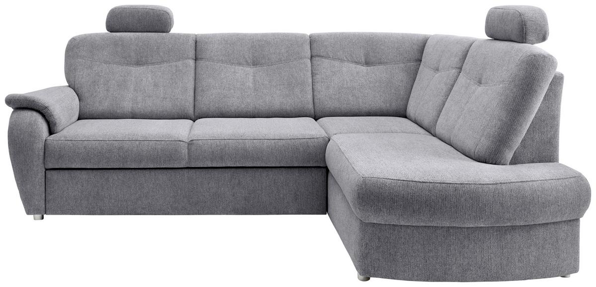 Eckschlafsofa Rosali Silberfarben S: 264x180 Cm - Chromfarben/Silberfarben, MODERN, Textil (264/180cm) - Livetastic