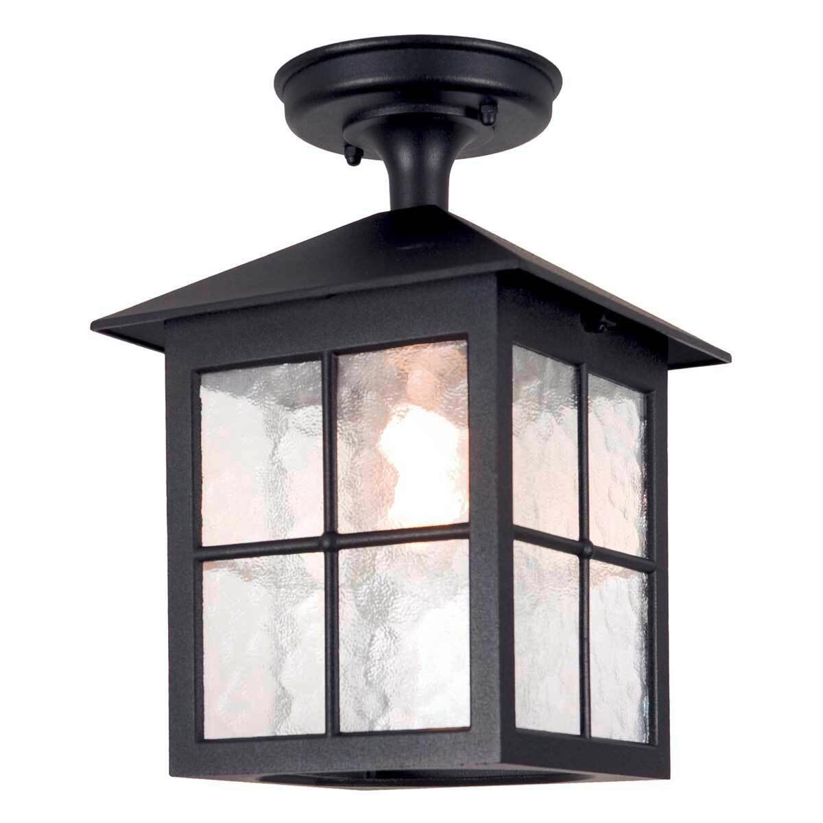 Außendeckenleuchte Bl18a-Black - Schwarz, KONVENTIONELL, Glas/Metall (28/18,5/18,5cm) - Elstead Lighting