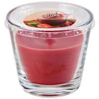 Kerze Im Glas Evigt - Klar/Rot, Basics, Naturmaterialien/Glas (9/8cm) - Ondega