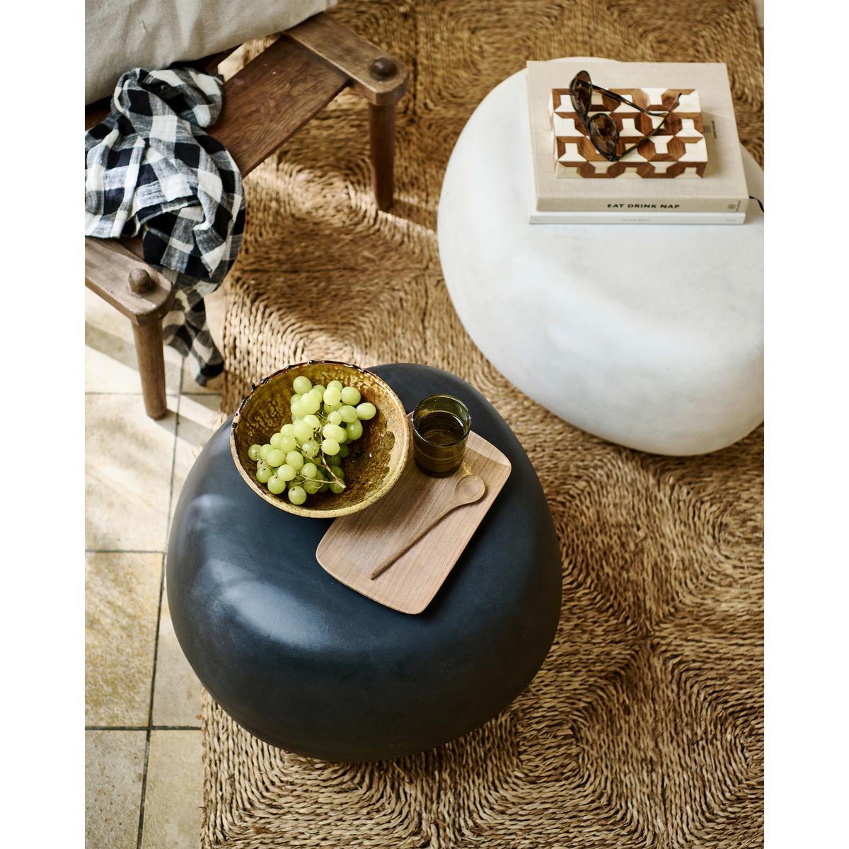 Couchtisch Pebble Weiß B: 65 Cm - Weiß, Design, Glas/Keramik (65/49/31cm) - Livetastic