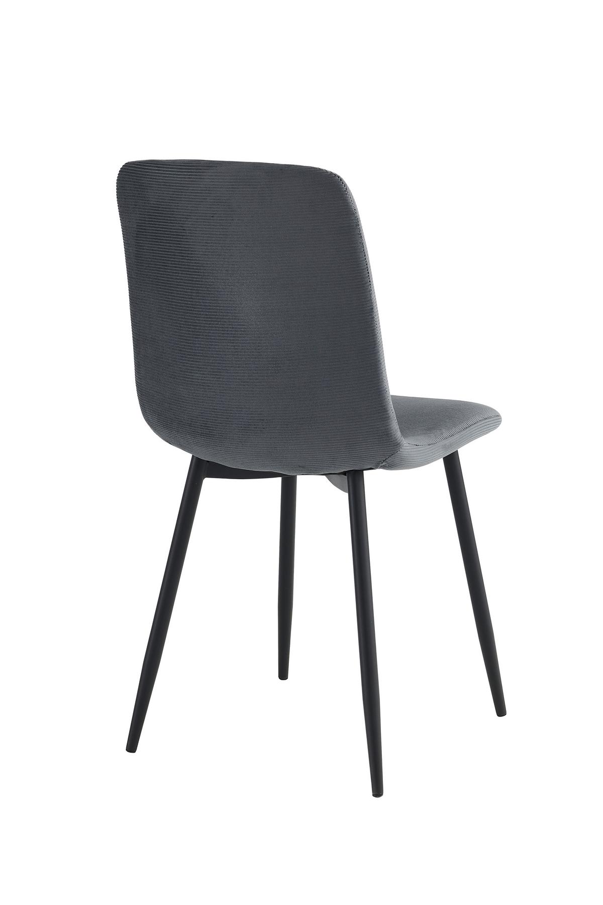 Stuhl-set Leipzig S 4er-Set - Anthrazit/Schwarz, MODERN, Textil/Metall (44/92/54cm) - MID.YOU