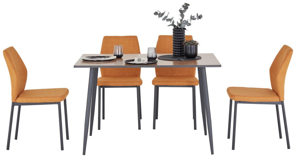 Esstisch Tom 120x76x80 Cm Naturfarben/schwarz - Schwarz/Naturfarben, KONVENTIONELL, Holzwerkstoff/Metall (120/76/80cm)