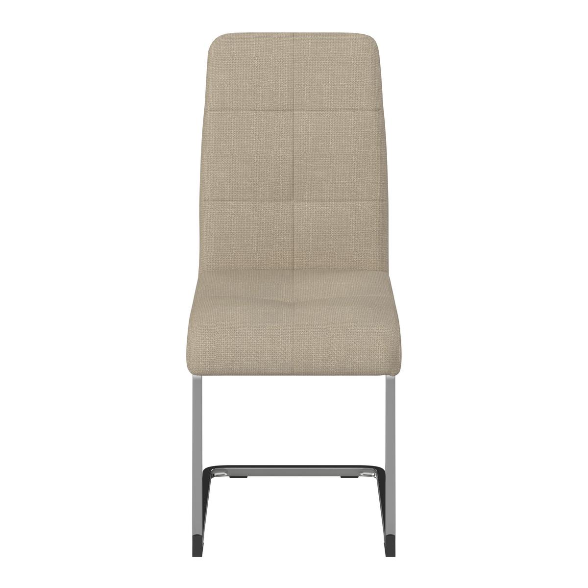 HOUPACÍ ŽIDLE LUCIE - krémová/barvy niklu, Moderní, kov/textil (43/99/60cm) - Bessagi Home