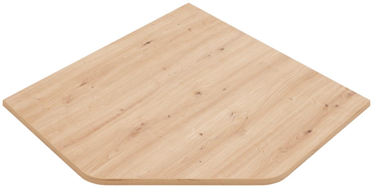 Eckverbindungsplatte B: 80 cm H: 2,2 cm Kontor K10, Eiche - Eiche Artisan, MODERN, Holzwerkstoff (80/2,2/80cm)