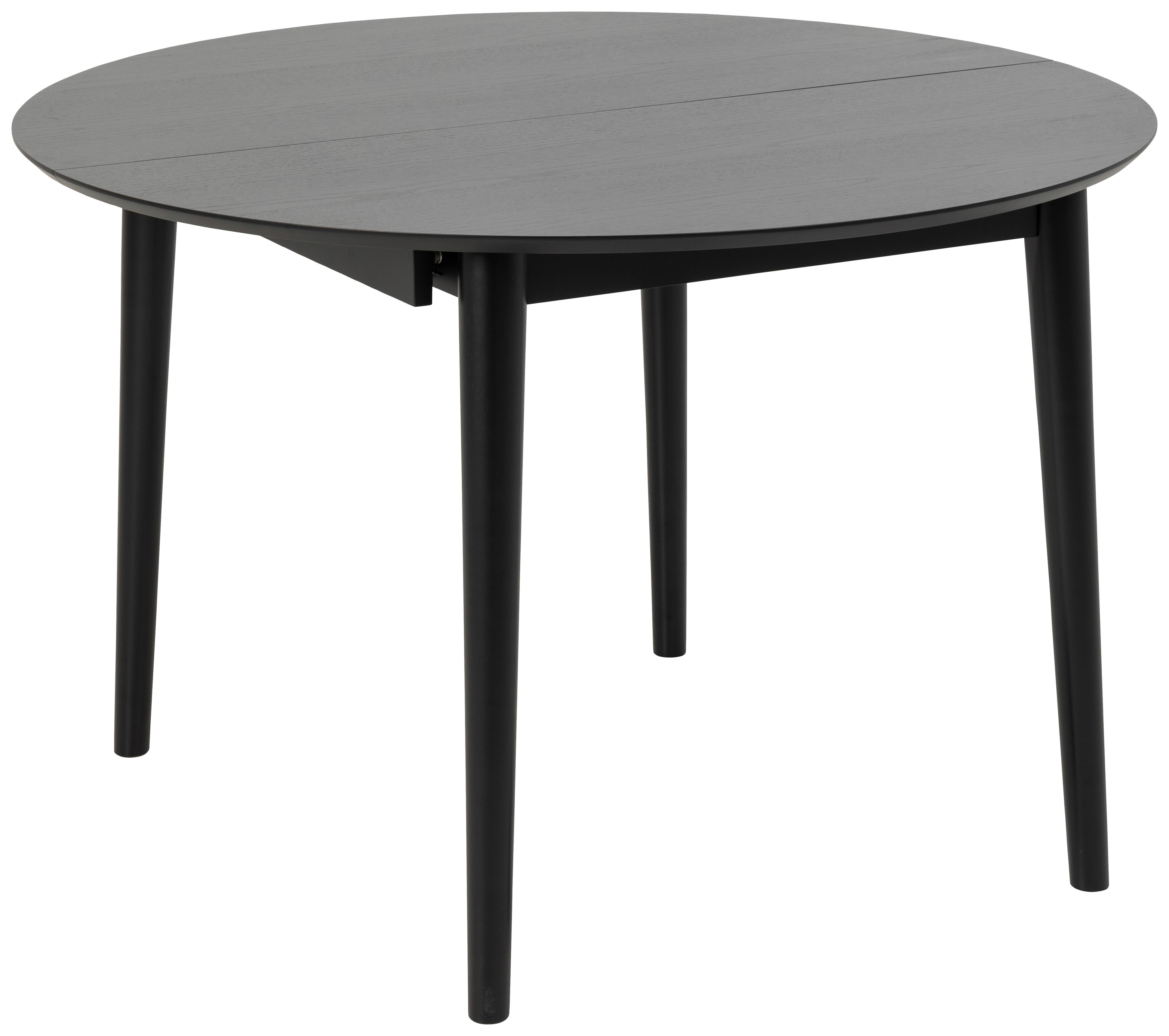 Rozkládací tůl MONTREUX dyha, černá, 115-154/75cm - černá, Trend, dřevo/kompozitní dřevo (115-154/75cm) - MID.YOU